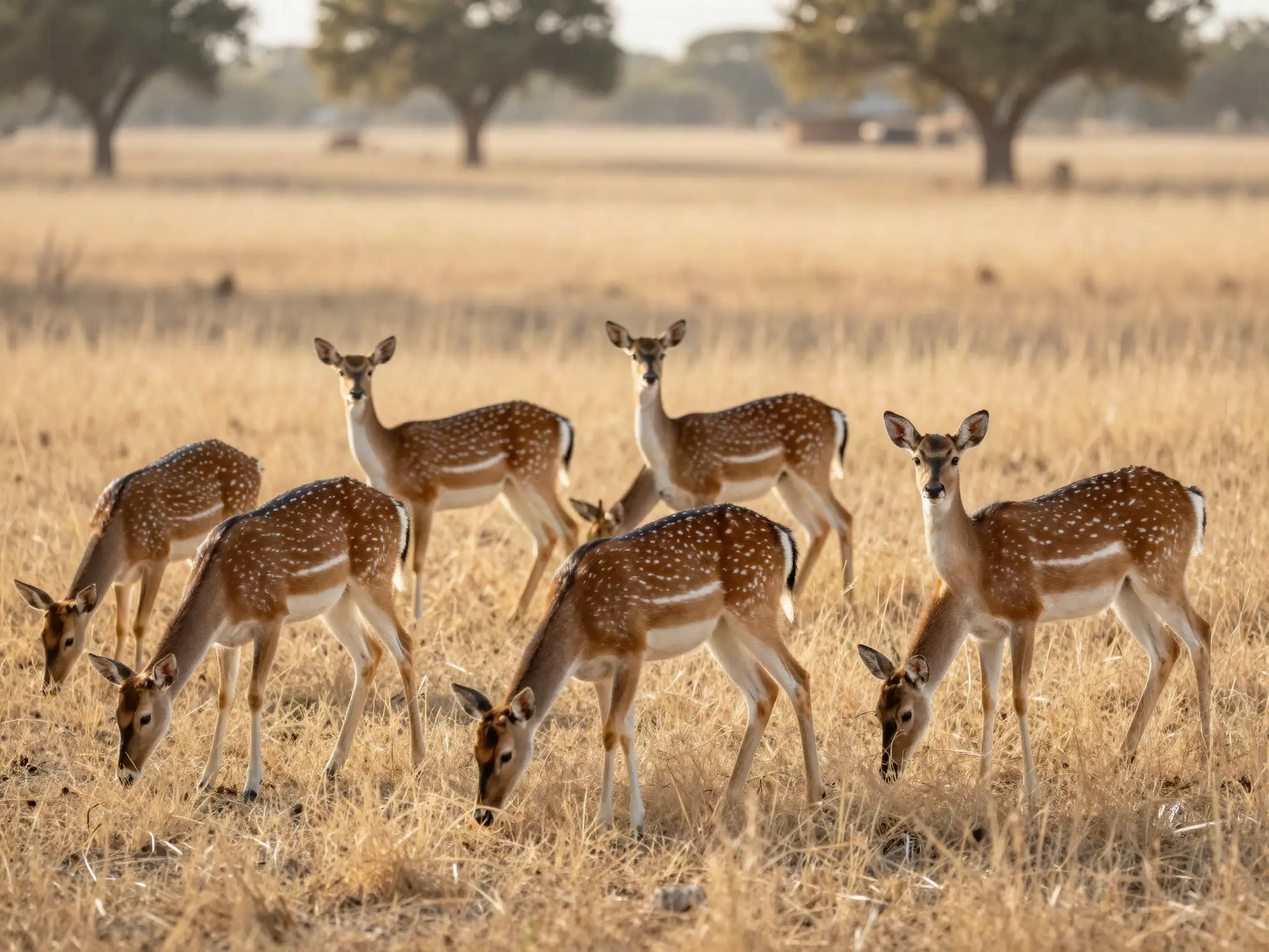 Axis deer on ranch land — AI-generated sample imagery