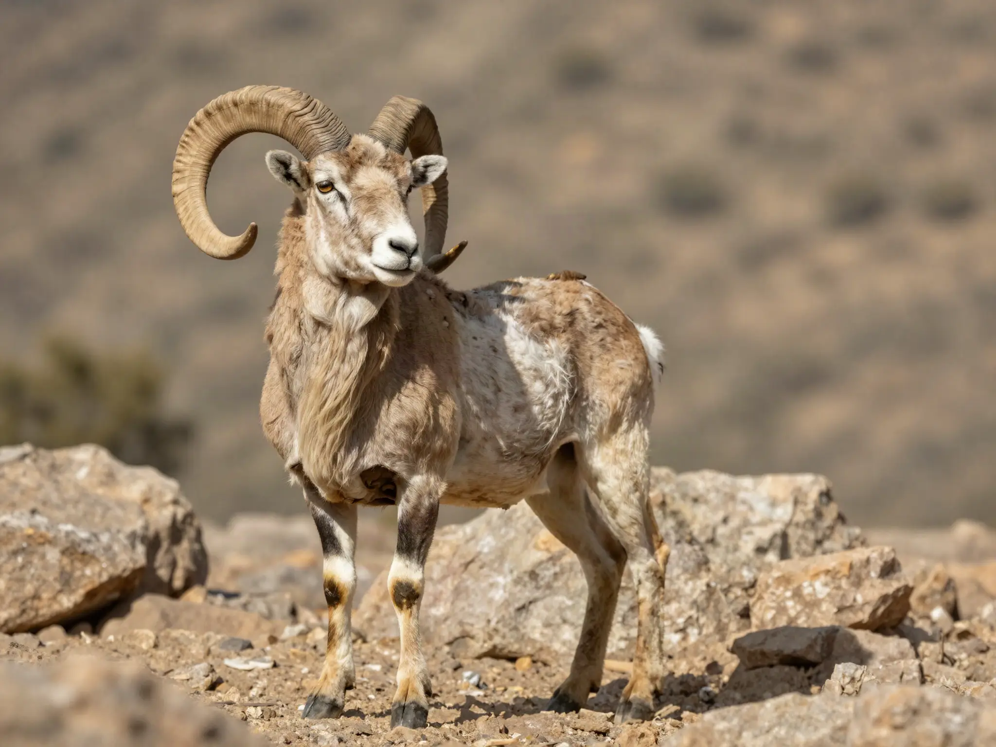 Red sheep ram — AI-generated sample imagery